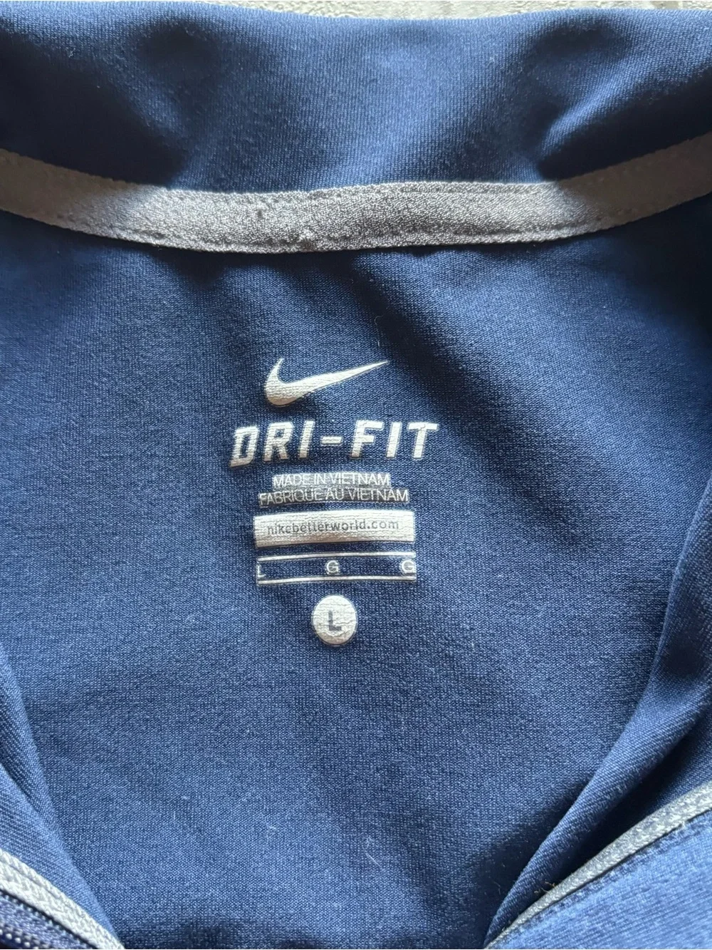 Blue u of m nike quarter zip